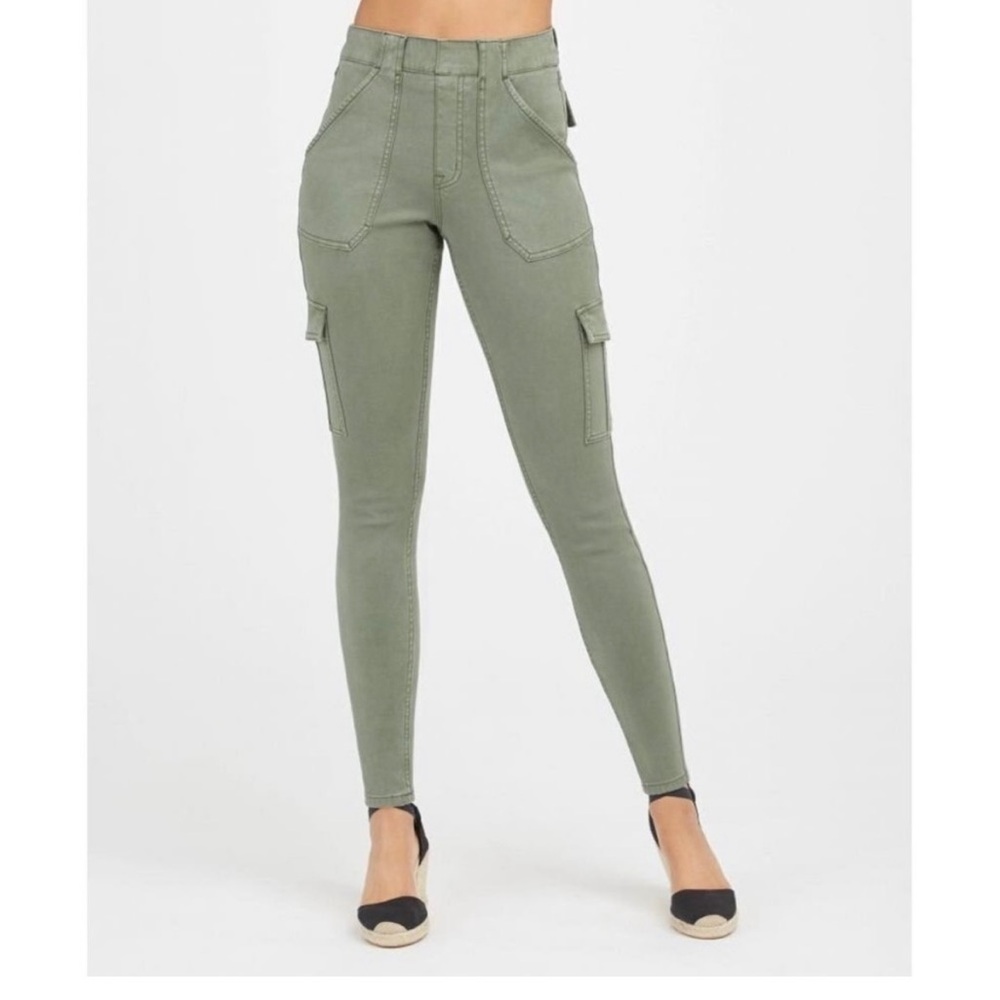 Spanx Olive green high rise stretch jeans - Picture 7 of 7